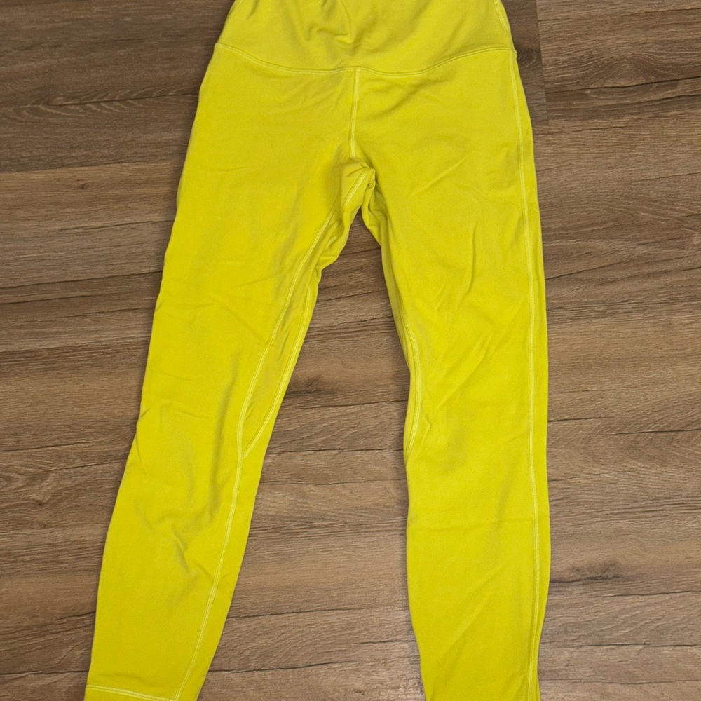 Lululemon Athletica Yellow Cropped Performance Pants
